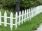 Vinyl Wrought Iron- Look Garden Ornamental Edging, Lawn Picket Fence Landscape Panel Border, Flower Bed Barrier